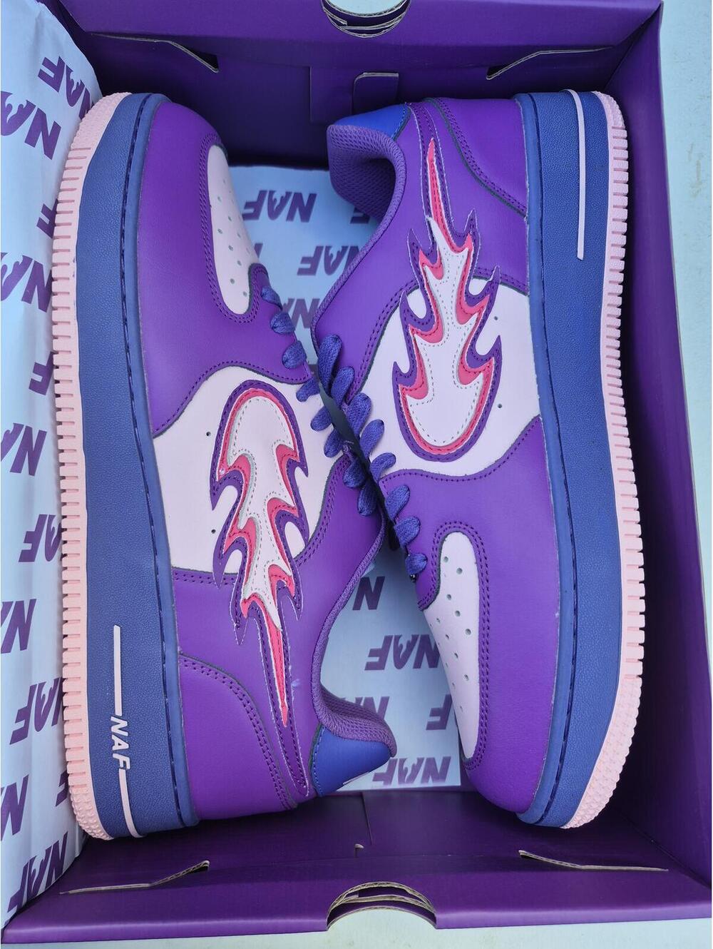 NAF NAF Purple/Pink Low-Top Lace-Up Sneakers US 13